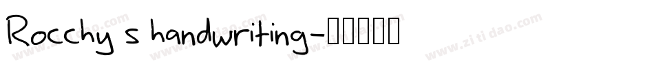 Rocchy s handwriting字体转换